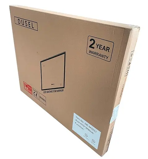 Дзеркало Dusel DE-M1041 75x120 з годинником, Білий - фото 10