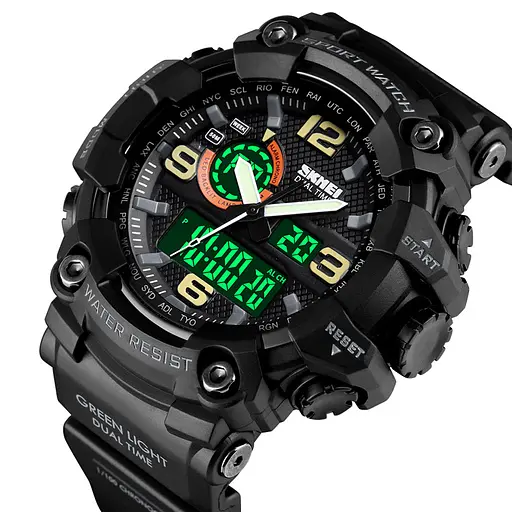 Наручний годинник чоловічий 1520BK All Black. Skmei acs0030704 - фото 2