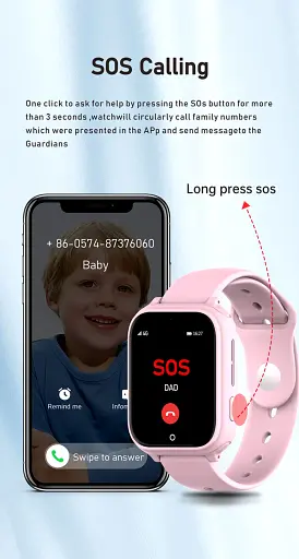 Смарт годинник-телефон дитячі Wonlex CT25 з відеодзвінком WI-FI GPS SIM-карта Pink (18357) - фото 9