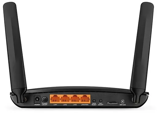 Роутер TP-LINK TL-MR150, Black, 3xLAN, 1xWAN, 1x SIM-card 3G/4G - фото 3
