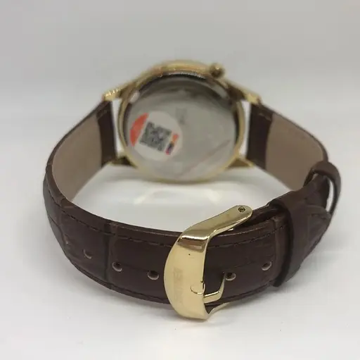 Чоловічий кварцовий годинник Skmei 1581 Prestige коричневі з золотим - фото 5