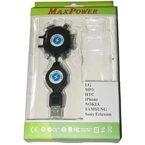 USB-кабель Universal 6 в 1 LG miniUSB iPhone 6101 microUSB D880 K750 висувний