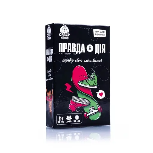 Карткова гра "Правда або дія" Vladi Toys VT5903-02, 50 карток, гральний кубик - фото 1
