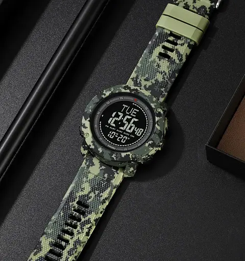 Мужские спортивные часы с компасом Skmei 2095 (Камуфляж) - фото 7