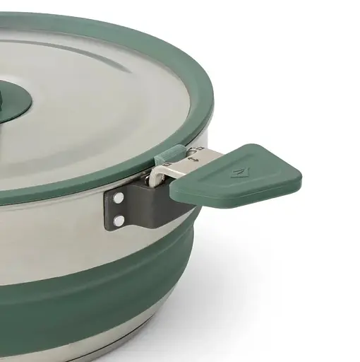 Кастрюля Sea To Summit Detour Stainless Steel Collapsible Pot 3 L Laurel Wreath Green (1033-STS ACK026021-402002) - фото 3