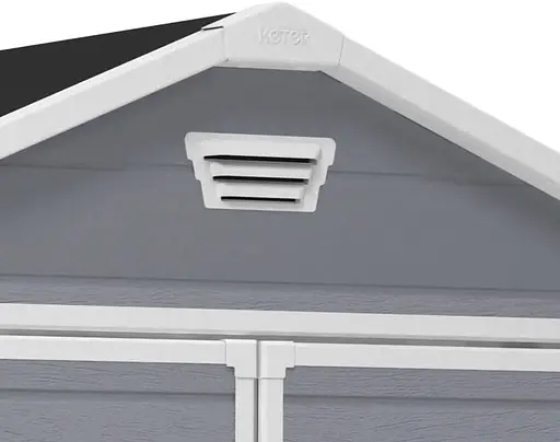 Садовый пластиковый домик Keter Manor 6x5 DD серо-белый - фото 3