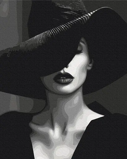 Картина за номерами на підрамнику Brushme Загадкова Дама