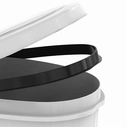 Бак для мусора с крышкой и колесиками Bidone 40x60x84h, 100 л светло-серый - фото 8