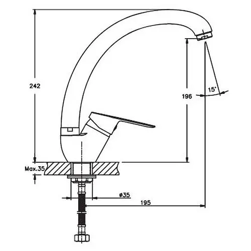 Змішувач для кухні Haiba NIKAS 777 (HB0870) - фото 2