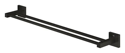 Тримач для рушника подвійний Grohe 600 мм QuickFix Start Cube 411042430 Чорний матовий - фото 3