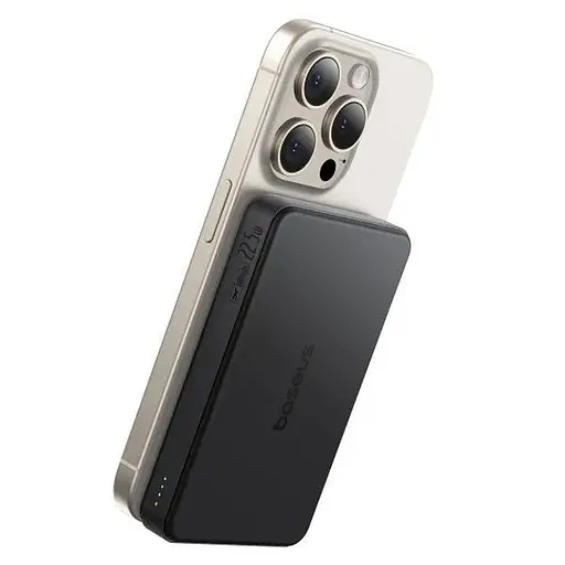 Беспроводной магнитный повербанк Baseus 10000 mAh 22.5 Вт с зарядкой MagSafe для iPhone УМБ черный - фото 4