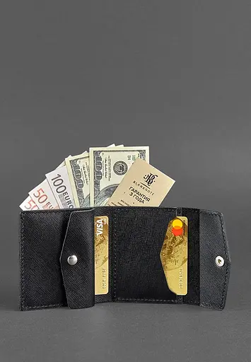 Шкіряний гаманець 2.1 чорний Blackwood - фото 3