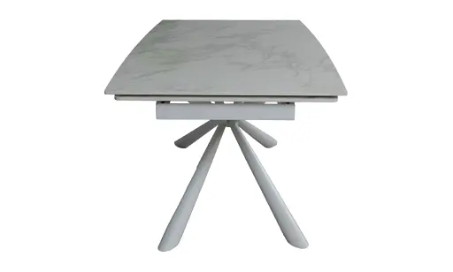 Стіл Рим обідній розкладний білий глянець 1600/2400x900x750 ноги білі - фото 3