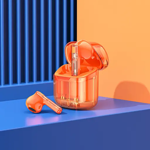 Bluetooth наушники Borofone BW23 TWS (оранжевый) - фото 3