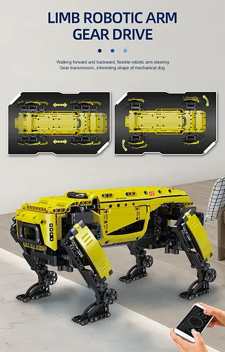 Конструктор детский на радиоуправлении Mould King  РОБОТ-ПЕС  921 деталь - фото 5