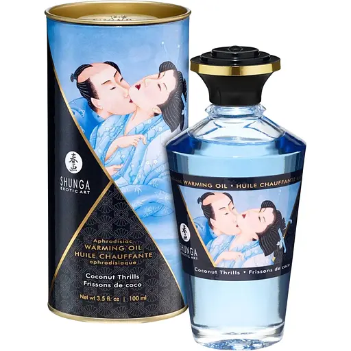 Зігрівальна масажна олія Shunga Aphrodisiac кокос, 100 мл