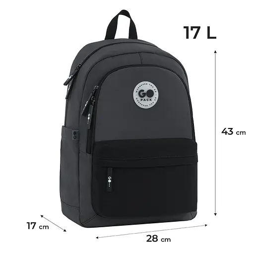 Рюкзак GoPack Education Teens 141L черный, серый Темно-серый (GO26-141L-4) - фото 2
