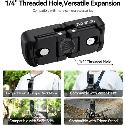 Адаптер на крепление Telesin S7-JBK-05 для Insta360 X4/X5 (142222) - фото 13