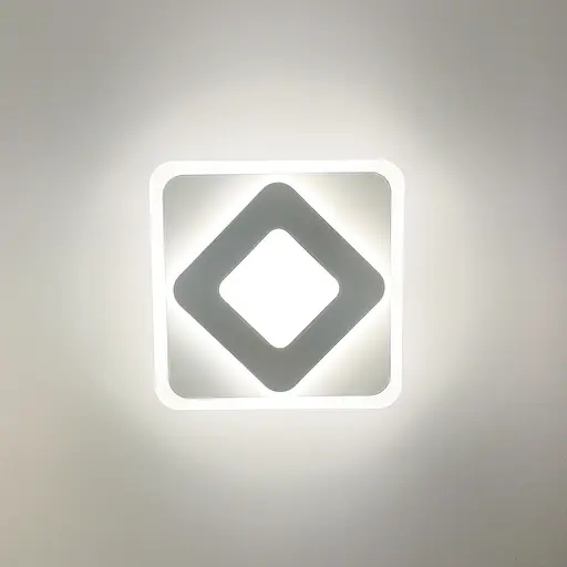 Квадратний світлодіодний світильник 30 см з матовим акрилом Line F 2230-300 WT - фото 4