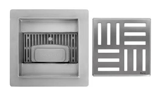 Трап для душа Rea Cross 12x12 nickiel brushed REA-G6200 - фото 4