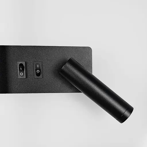 Бра Line F лінійне чорне 100 см зі спотом справа та 2-ма вимикачами Арт. WB 121/1000 R BK - фото 4