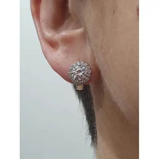 Срібні сережки TOP Silver з фіанітами. 9520100Б - фото 2