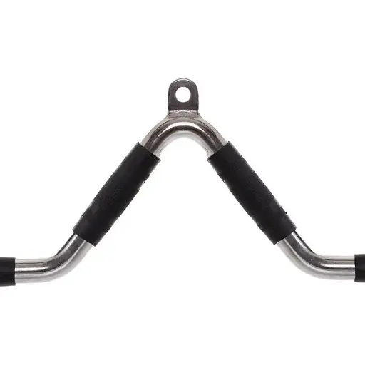 Ручка для тяги York Fitness V-подібна багатофункціональна з гумовими рукоятками, хром - фото 3