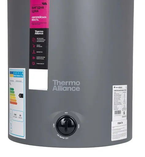 Водонагрівач електричний Thermo Alliance, 1500 Вт, мокрий ТЕН, 80 л універсальний, циліндричний, сірий (D80VH15Q3G) - фото 4