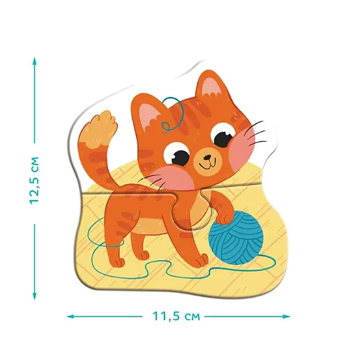 Дитячий пазл 4 в 1 "Baby puzzle. Домашні тварини" DoDo Toys 300688 набір 4 в 1 - фото 4