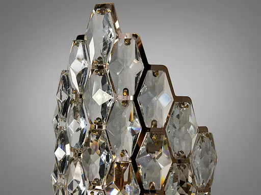 Кришталеве бра 9132B420GD золото для двох ламп - фото 2