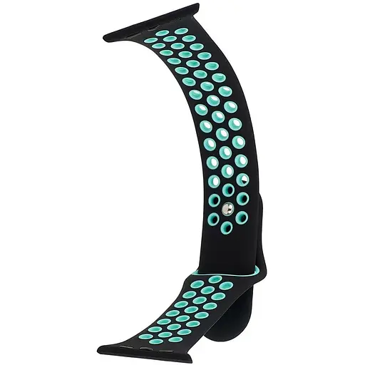 Ремешок Apple Watch Nike Sport 42/44/45/46/49 мм Черный Sky Синий - фото 1