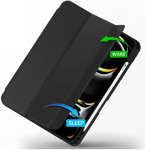 Чохол-книжка DK для Apple iPad Pro 13" M4 2024 Еко-шкіра силікон Smart Case Слот під Стілус black - фото 3
