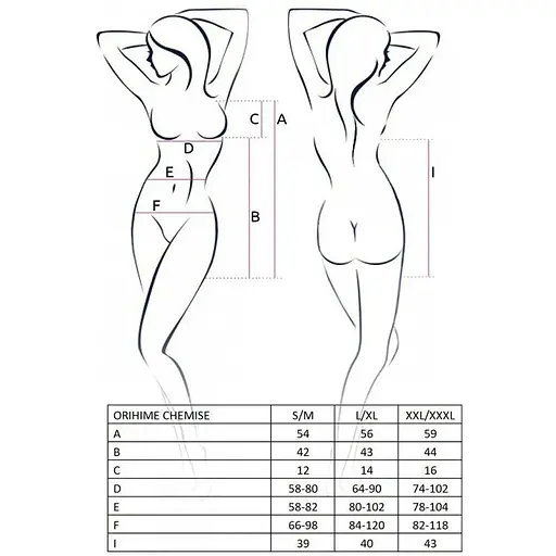 Рубашка прозрачная с пажами Passion ORIHIME CHEMISE White L/XL, трусики, стрепы - фото 5