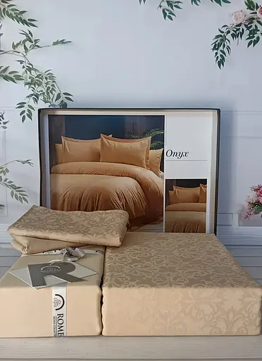 Постільна білизна Onyx Kahve Жаккард Romeo Home pbe0051817 - фото 3