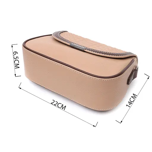 Сумка для женщин Vintage с фактурным клапаном из натуральной кожи 22х14х6.5 см sum0028999 - фото 3