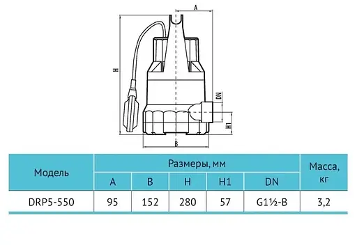Дренажний насос Rudes DRP 5-550 - фото 4