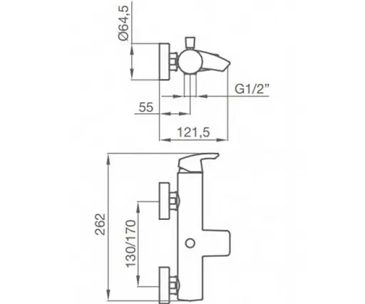 Смеситель для душа GRB Premier 50225500 Хром - фото 2
