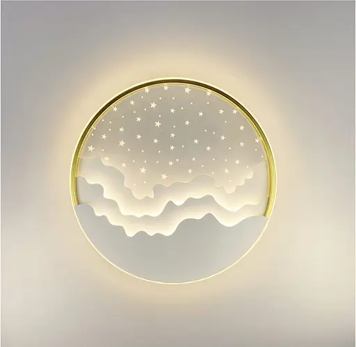 Креативна світлодіодна стельова люстра | Line F | Арт. 2359-500 WT+GD - фото 3