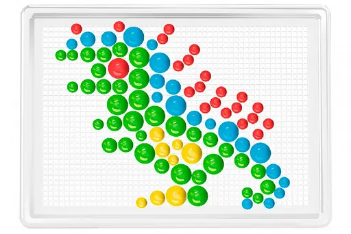 Детская развивающая мозаика №7 2100TXK, 300 фишек - фото 3