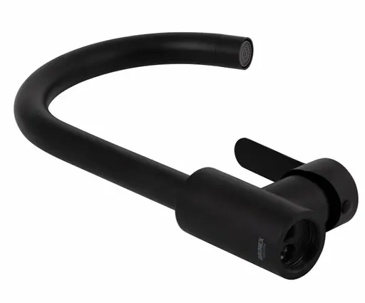 Змішувач для кухні Brinex Pure 015F U-образний Black Matt BRIPUR015FBLM - фото 3