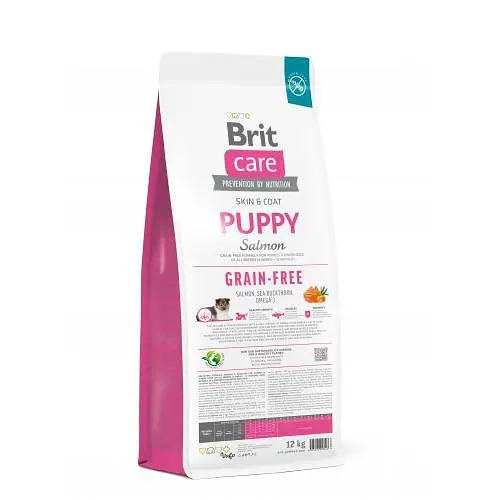 Сухой корм Brit Care Dog Grain-free Puppy для щенков, беззерновой с лососем, 12 кг - фото 3