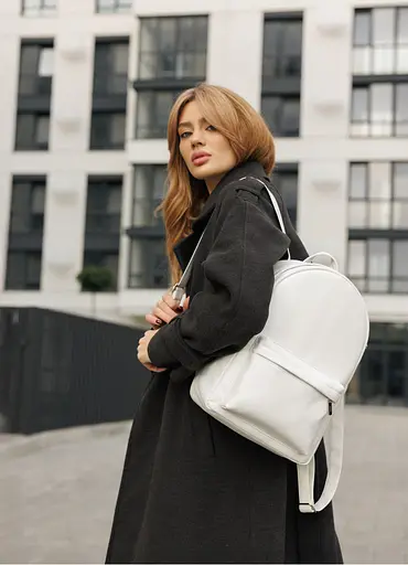 Женский рюкзак Sambag Brix Classic белый 35 х 25 х 12 см (14511008) - фото 1