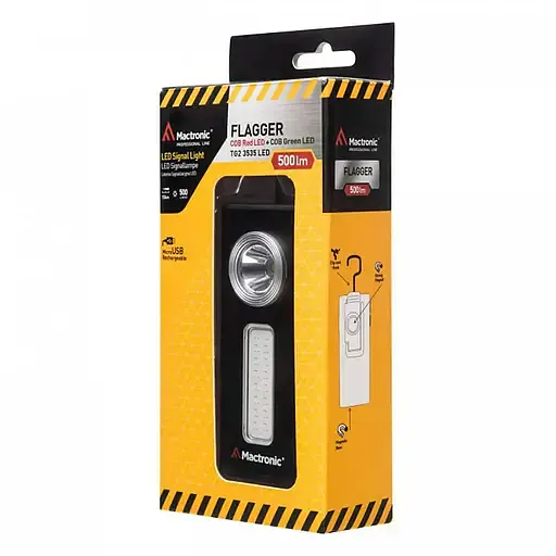 Фонарь профессиональный Mactronic Flagger 500 Lm Cool White/Red/Green USB Rechargeable (PHH0072) - фото 9