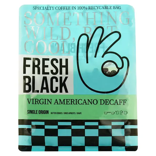  Кава в зернах без кофеїну Fresh Black Virgin Americano 200 г   - фото 2