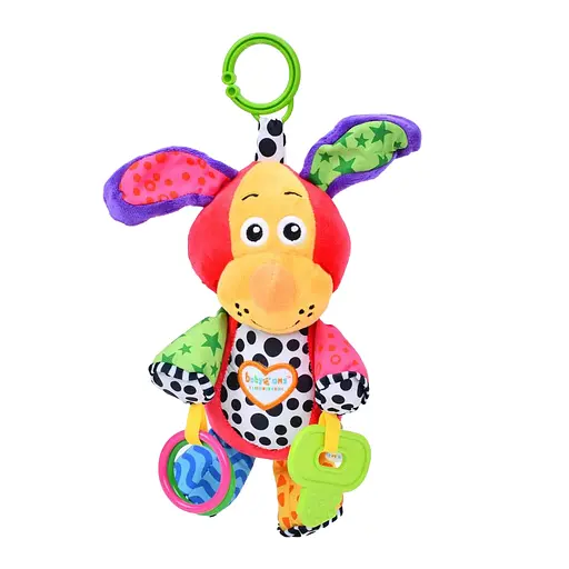 Подвеска мягкая на коляску RAT109, 34 см, погремушка, прорезыватель (в ассортименте)