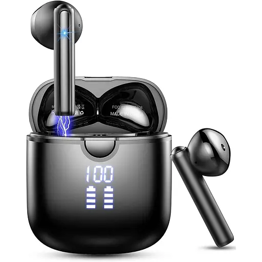 Беспроводные наушники Bluetooth 5.3 с микрофоном с шумоподавлением, беспроводные наушники Hi-Fi Stereo с глубокими басами, Bluetooth