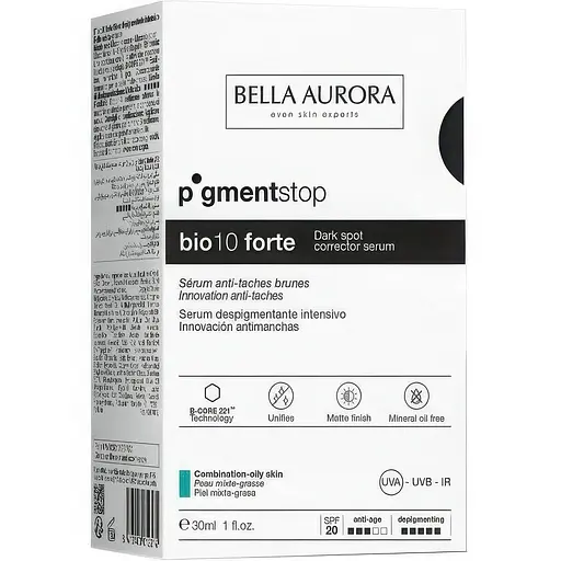 Сыворотка Bella Aurora Bio 10 forte от пигментных пятен для комбинированной жирной кожи 30 мл - фото 1