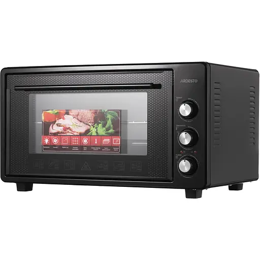 ARDESTO Електрична міні-піч MEO-S45FGB - 1600Вт/45 л./конвекція/таймер/подвійне скло/чорна