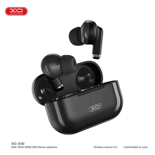 Наушники беспроводные XO X40 Noak стереогарнитура в кейсе черная - фото 3