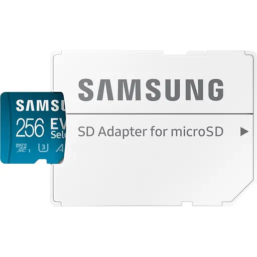 Карта памяти Samsung MicroSDXC 256GB UHS-I U3 Class 10 V30 A2 EVO Select + SD Adapter (MB-ME256KA) (107645) - фото 2